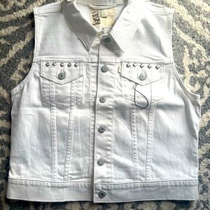 Levis Womens Denim Vest- White